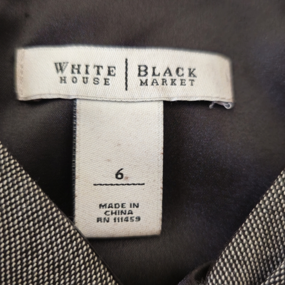 White House Black Market Elegant Gray Sleeveless Dress Size 6 - Picture 12 of 12